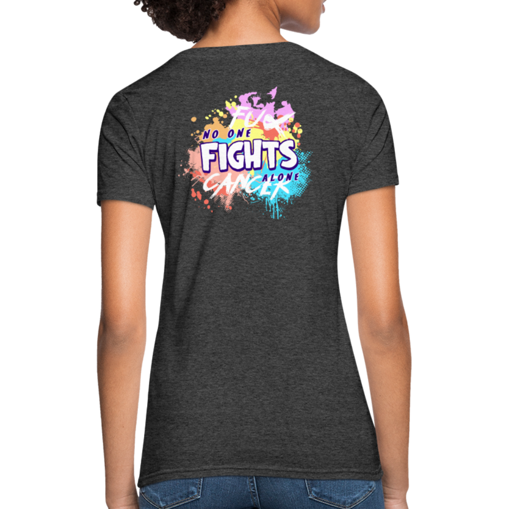 2024 Women's  No One Fights Alone Charity T-Shirt - heather black