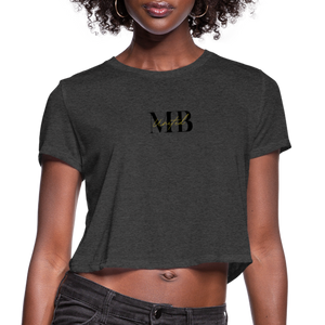 Open image in slideshow, Women&#39;s Cropped T-Shirt - deep heather
