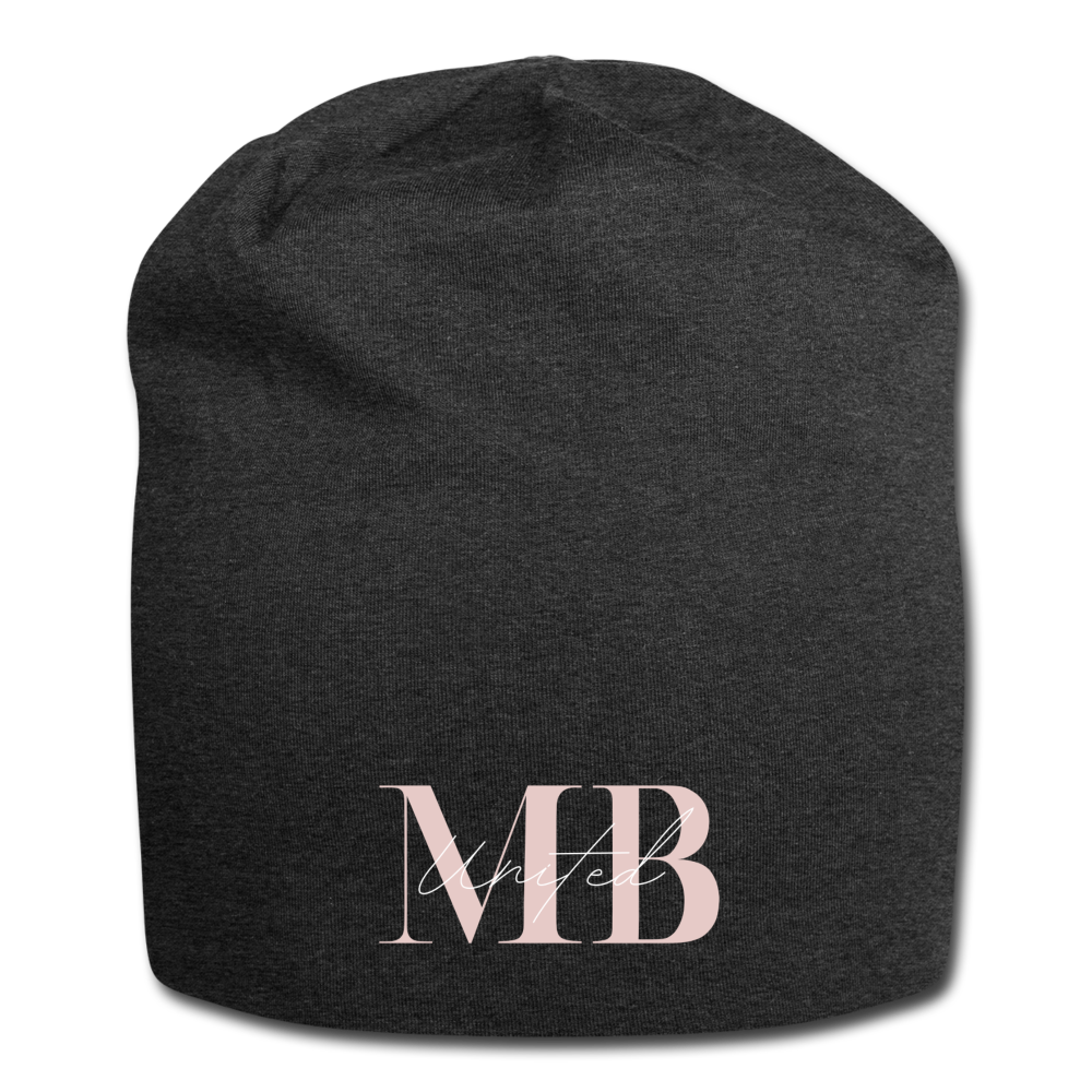 Jersey Beanie b/w - charcoal gray