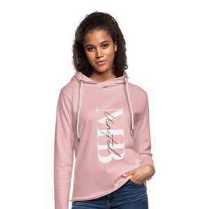 Open image in slideshow, Unisex Lightweight Frappe Terry Hoodie - cream heather pink
