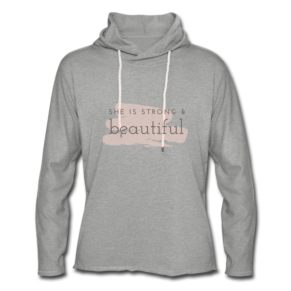 Unisex Lightweight Terry Hoodie - heather gray