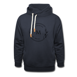 Open image in slideshow, Shawl Collar Hoodie - navy
